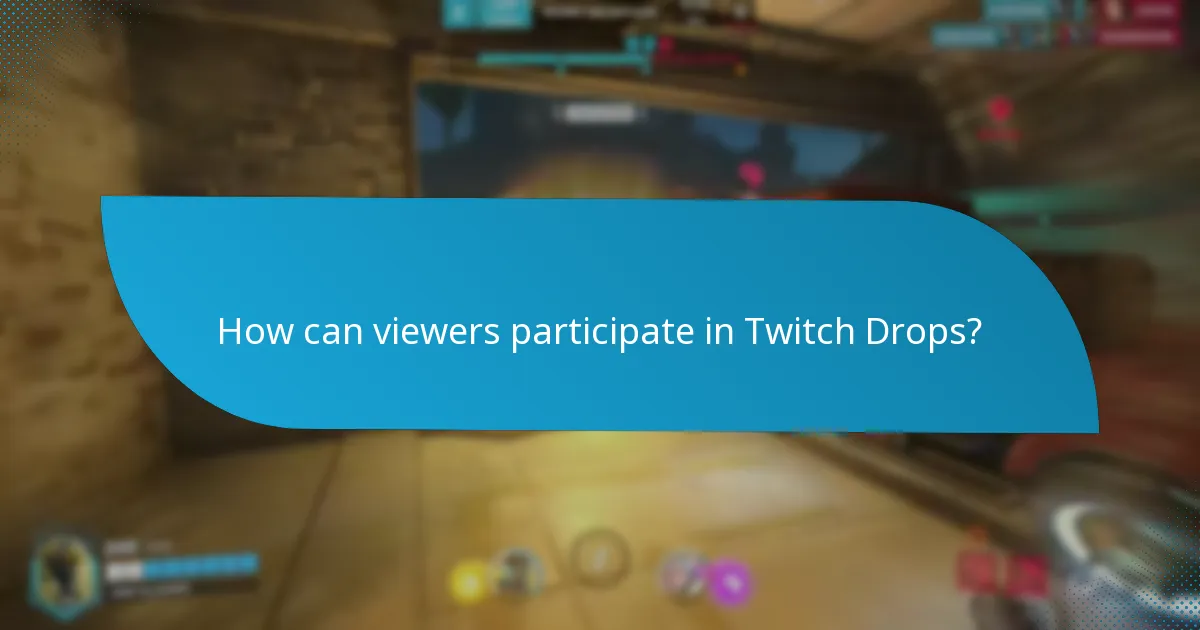 How can viewers participate in Twitch Drops?