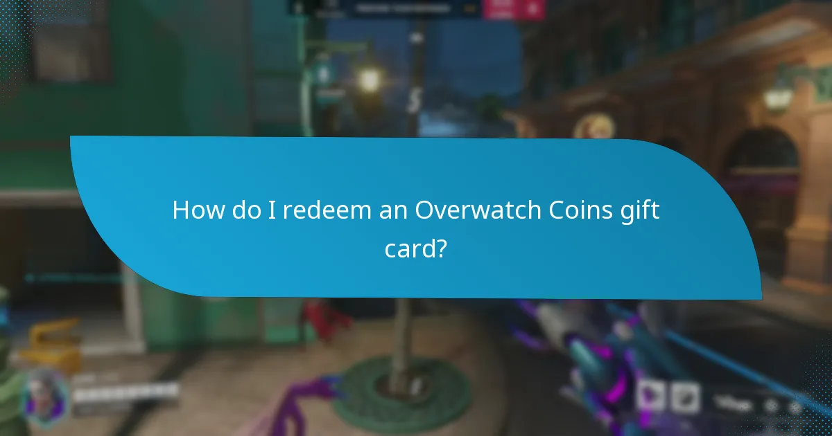 What are the key terms and conditions for using Overwatch Coins gift cards?
