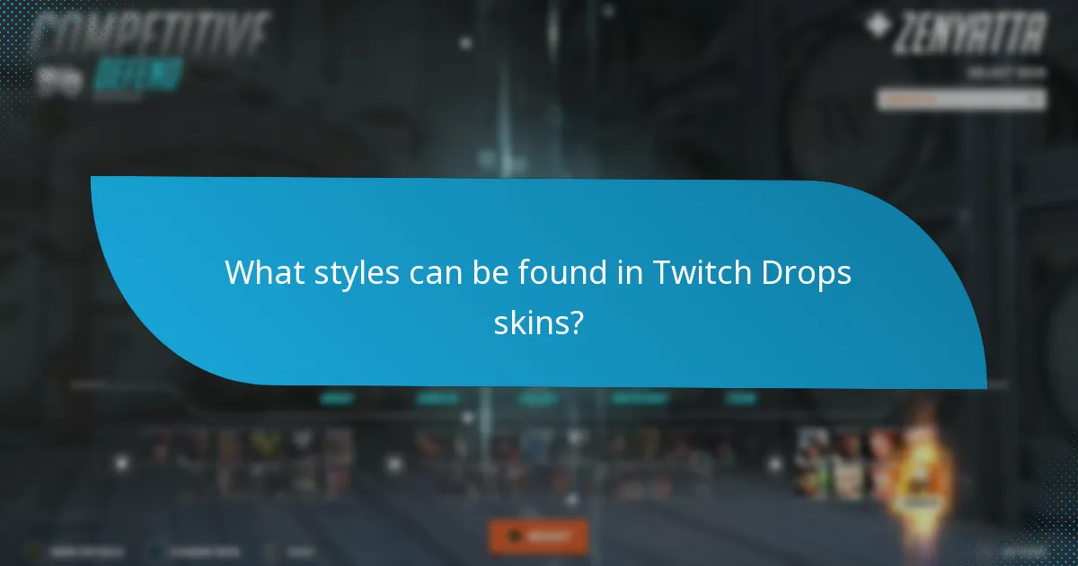 Which character-specific skins are available through Twitch Drops?